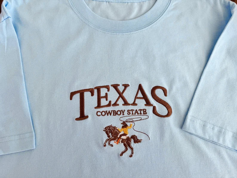 Embroidered Texas Cowboy Shirt