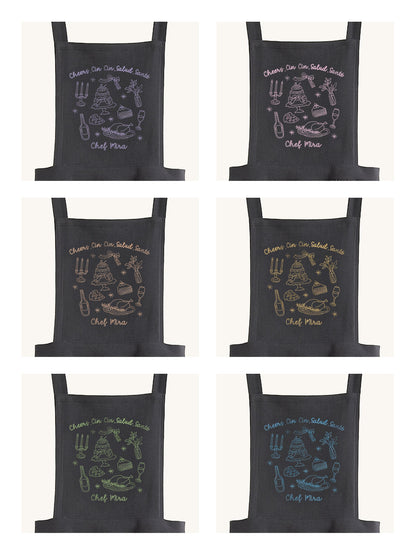 Apron - "Cheers. Cin Cin. Salud. Santé" - Customizable