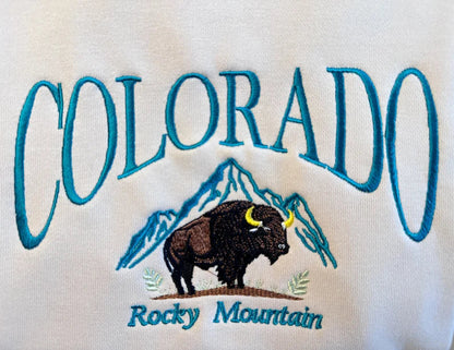 Embroidered Rocky Mountain Colorado Sweatshirt