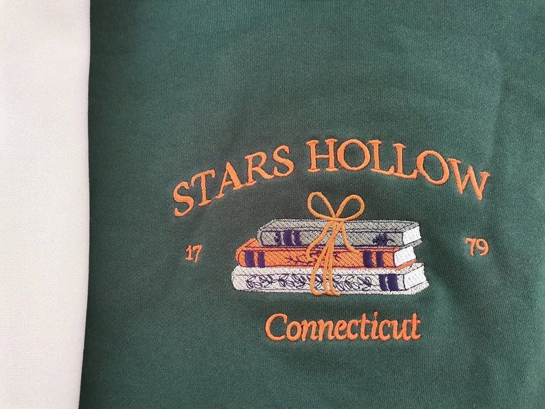 Stars Hollow Connecticut Style Embroidered Gilmore Girls Merch Sweatshirt