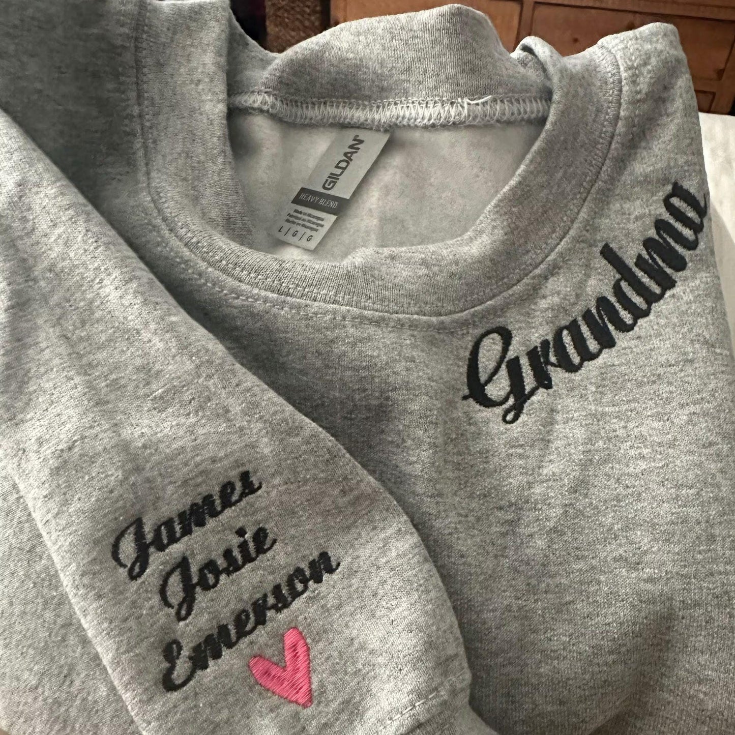 Custom Mama Neckline Embroidered Sweatshirt, Embroidered Hoodie, Cool Mom Outfit, Trendy Mom Clothing, Mom Life Apparel, Mother Day Gift