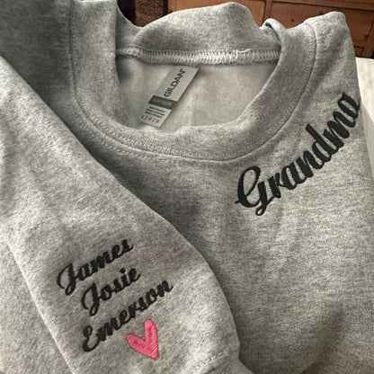 Custom Mama Neckline Embroidered Sweatshirt, Embroidered Hoodie, Cool Mom Outfit, Trendy Mom Clothing, Mom Life Apparel, Mother Day Gift