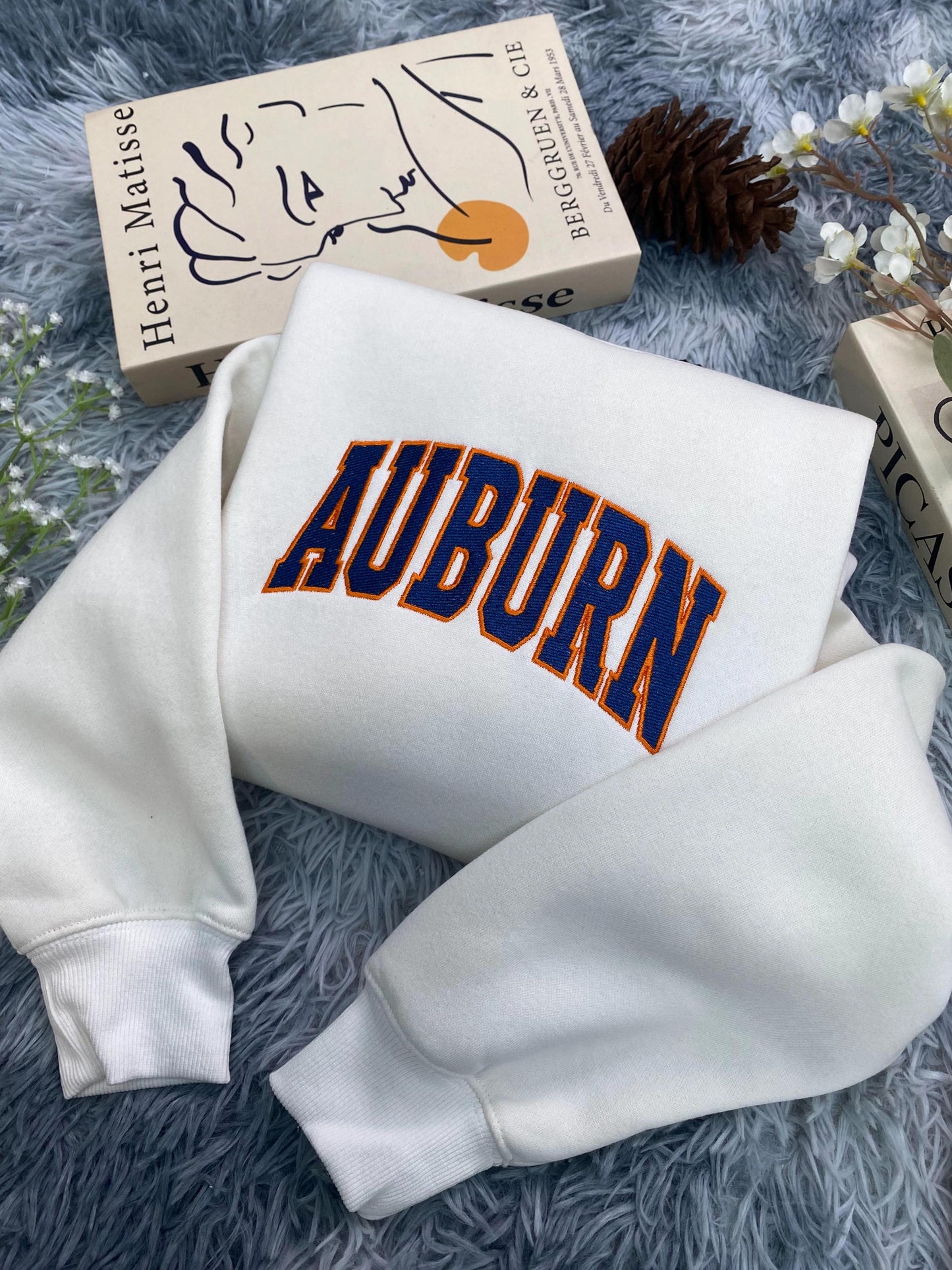 Auburn Embroidered  Shirt, Retro Style Shirt, Game Day Shirt, Alabama Travel Shirt, Southern Girl Shirt,  Football Sports Team Sweatshirt