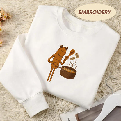 Embroidered Rigatoni Pasta We ll Make Some Together Shirt, Funny Marcus The Worm Sweatshirt, Worm Meme Hoodie, Funny Meme Brain Rot Shirt