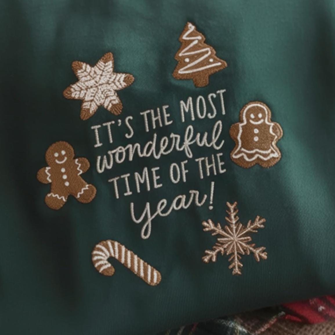Embroidered Christmas Time Swreatshirt, It's The Most Wonderful Time Shirt, Christmas Shirt, Vintage Christmas Shirt, Retro Christmas Shirt