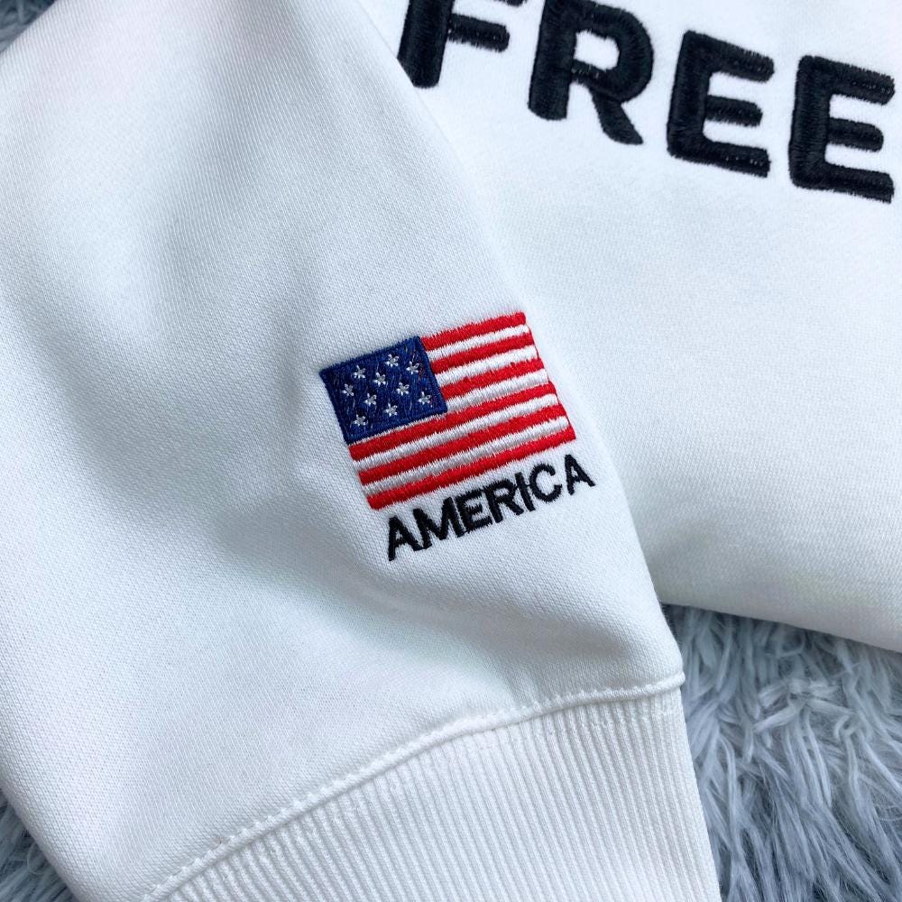 Charlie Kirk Freedom Embroidered Shirt, Charlie Kirk Embroidery Tee, Charlie Kirk Freedom Embroidered Sweatshirt, Charlie Kirk Embroidered