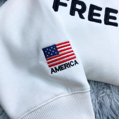 Charlie Kirk Freedom Embroidered Shirt, Charlie Kirk Embroidery Tee, Charlie Kirk Freedom Embroidered Sweatshirt, Charlie Kirk Embroidered