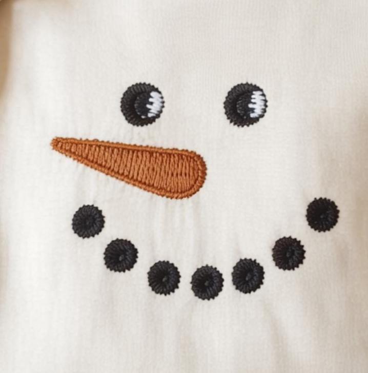 Embroidered Snowman Adult Sweatshirt - Holiday Sweater for Women - Cute Christmas Crewneck - Frosty - Holiday Christmas Pullover - Snowman