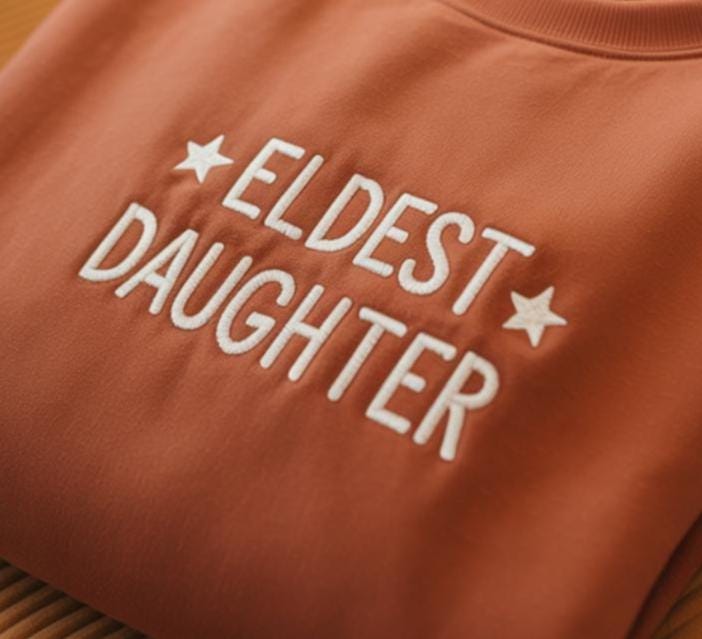 Eldest Daughter Embroidered Shirt, Eldest Daughter, The Life Of The Eldest Daughter Shirt, In My Girl Era Gift For Fans, Album Gift For Her