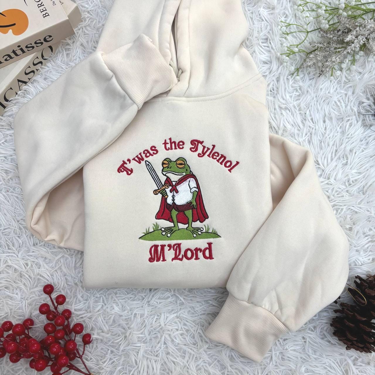 Tylenol Embroidered shirt, Twas the Tylenol M'lord shirt, Funny Medieval Frog Meme Graphic Tee Carbs Lover Wizard Unisex Shirt Tylenol shirt