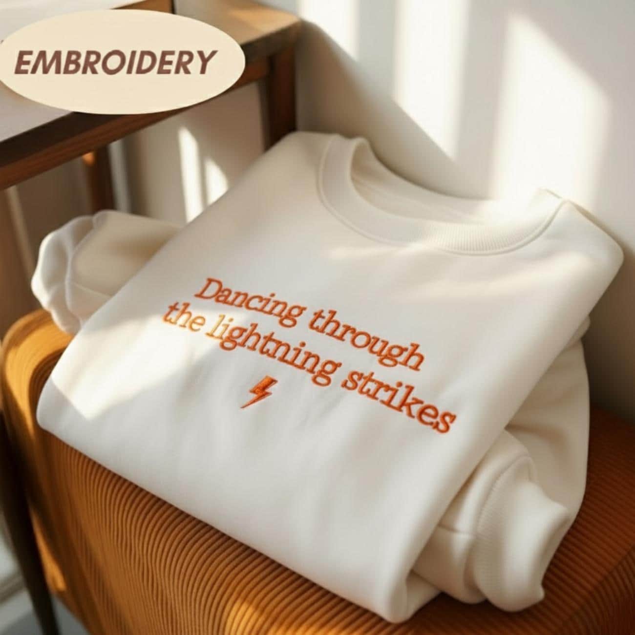 Dancing Through the Lightning Strikes Embroidered  Shirt, But Now The Sky Is Opalite Shirt, Gift for Her, Music Shirt, Concert Shirt