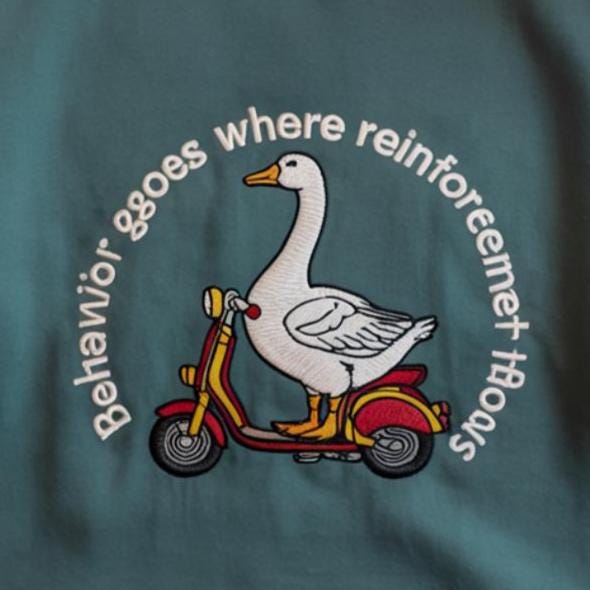 Silly Goose Behavior Goes Where Reinforcement Flows Embroidered Shirt, Silly Goose Sweatshirt, Behavior Specialist Shirt, Goose Shirt
