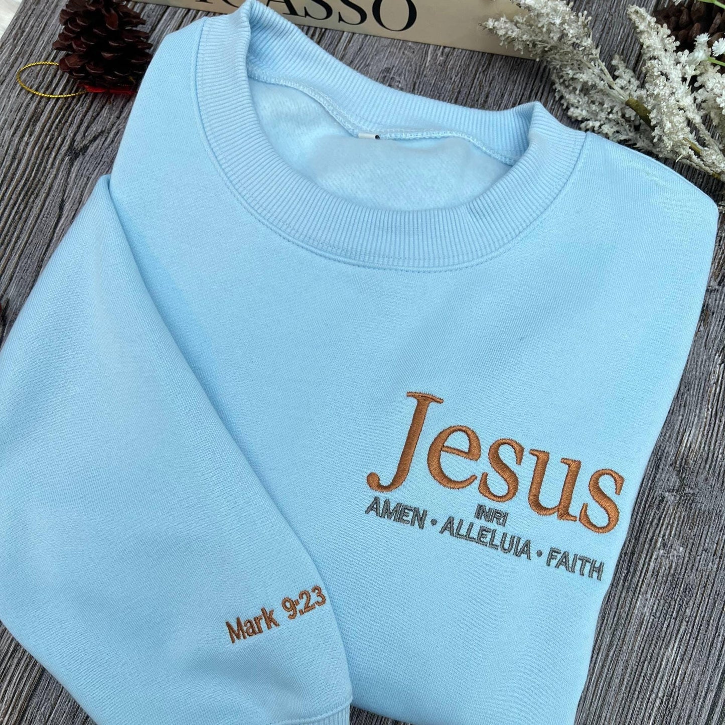 Christian Embroidered Sweatshirt, Christian Christmas Sweatshirt, Nativity Scene Sweatshirt, Christmas Jesus Nativity, Christmas Embroidery