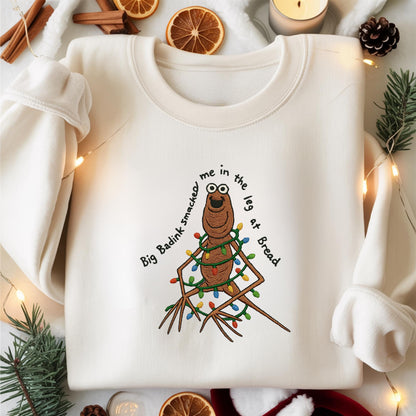Marcus The Worm Embroidered Sweatshirt, Funny Christmas Lights Shirt, Marcus The Worm Meme Shirt, Funny Meme Shirts, Brain Rot Shirts