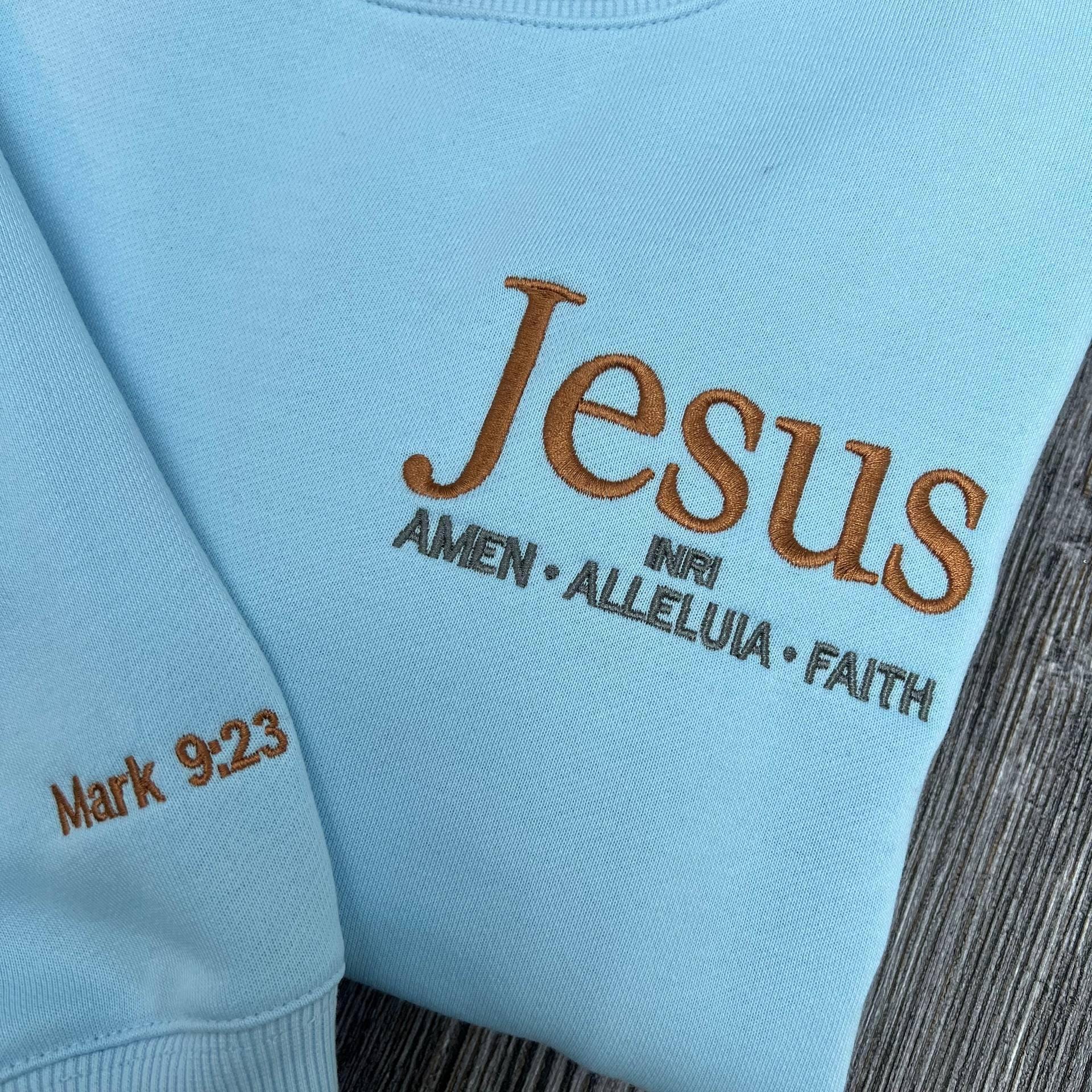 Christian Embroidered Sweatshirt, Christian Christmas Sweatshirt, Nativity Scene Sweatshirt, Christmas Jesus Nativity, Christmas Embroidery