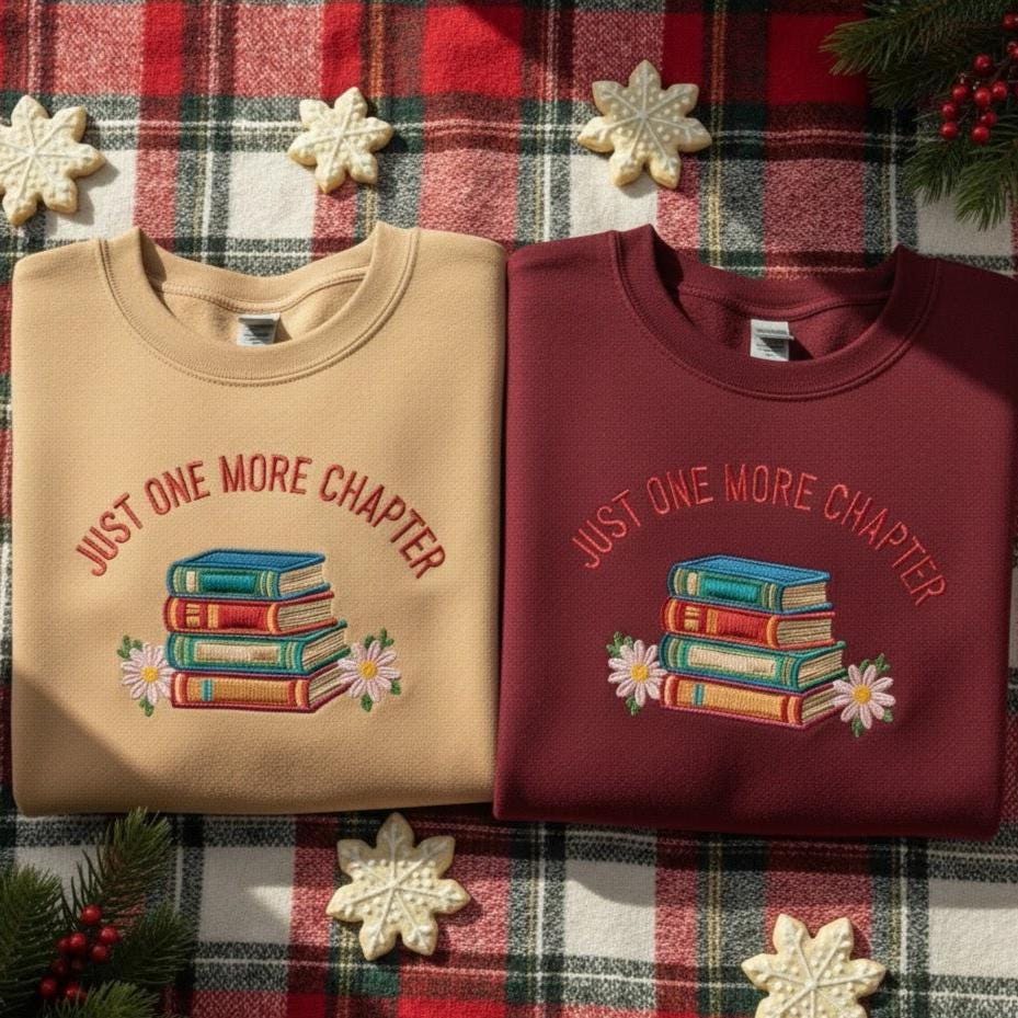 Embroidered Reading Rainbow Sweatshirt | Retro Librarian Shirt | Teacher Appreciation Crewneck | Vintage School Tee | Book Lover Gift