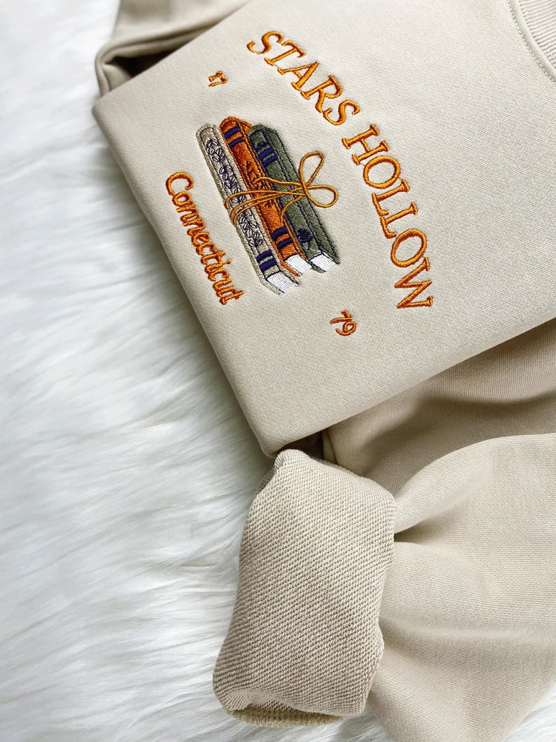 Stars Hollow Connecticut Style Embroidered Gilmore Girls Merch Sweatshirt