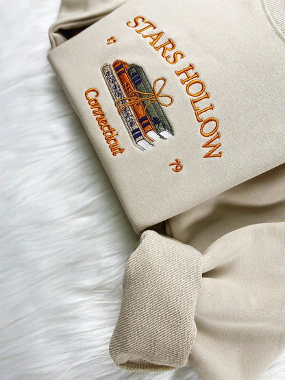 Stars Hollow Connecticut Style Embroidered Gilmore Girls Merch Sweatshirt