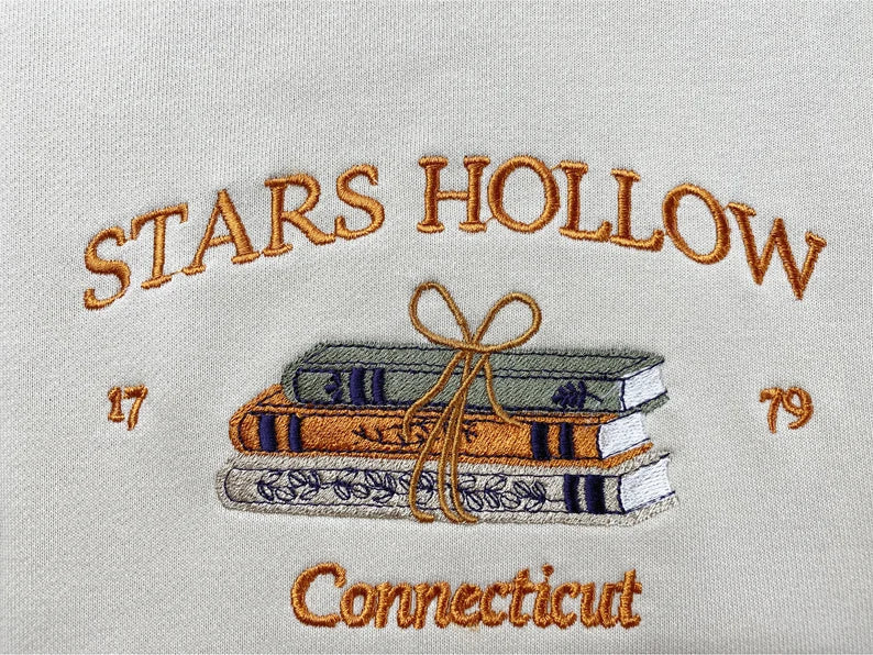 Stars Hollow Connecticut Style Embroidered Gilmore Girls Merch Sweatshirt